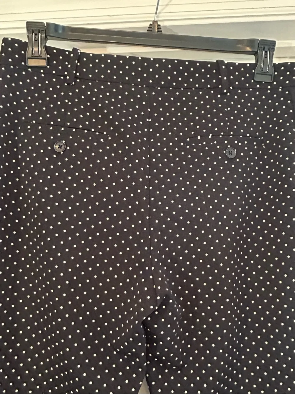 ZARA BLACK AND WHITE POLKA DOT TROUSERS SIZE M